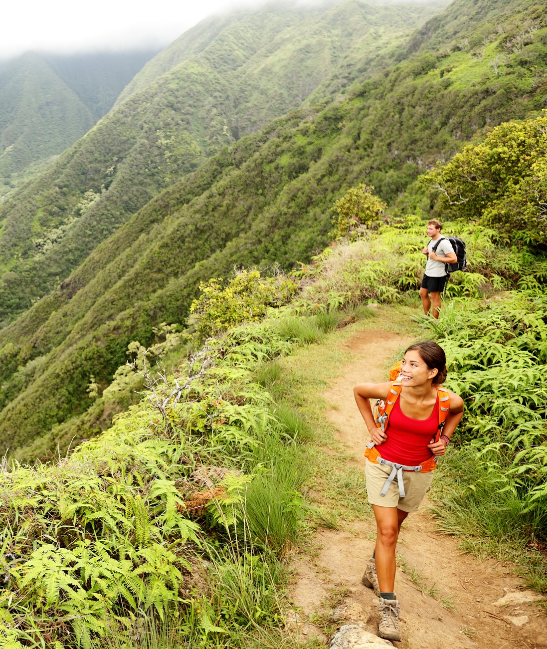 Hiking people on Hawaii, Waihee ridge trail, Maui | Kauai Concierge ...